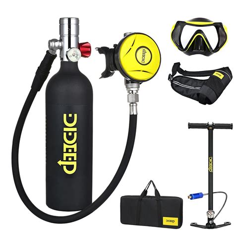 DIDEEP X4000Pro 1L Scuba Diving Cylinder Mini Oxygen Tank Set