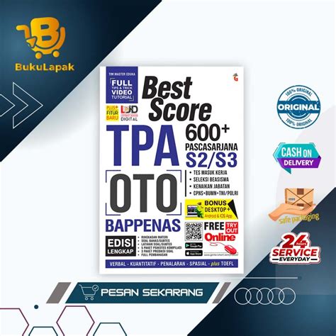 Jual Buku Oto Bappenas Best Score Tpa Oto Bappenas Pasca Sarjana S S