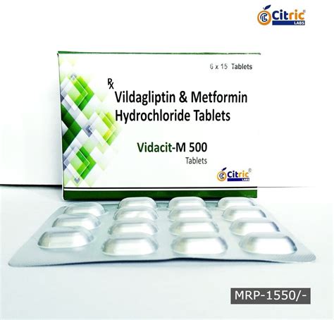 Vildagliptin Metformin Hydrochloride Tablet 500 Mg At ₹ 1550 Box In Jalna