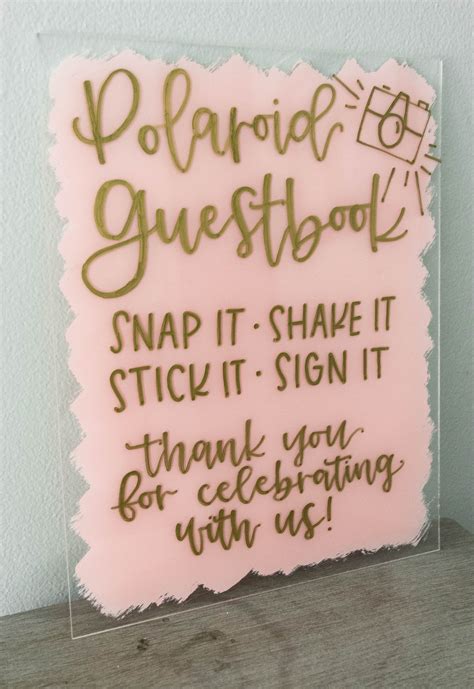 Polaroid Guestbook Sign Guest Book Sign Guest Book Custom Sign