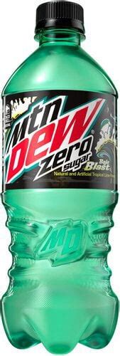 Mountain Dew Baja Blast Zero Sugar 20 Oz Bottles 24 Pack