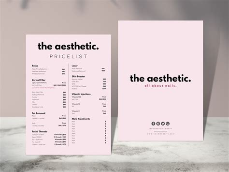 Diy Aesthetic Price List Design Templates Pre Made Complete Etsy Canada