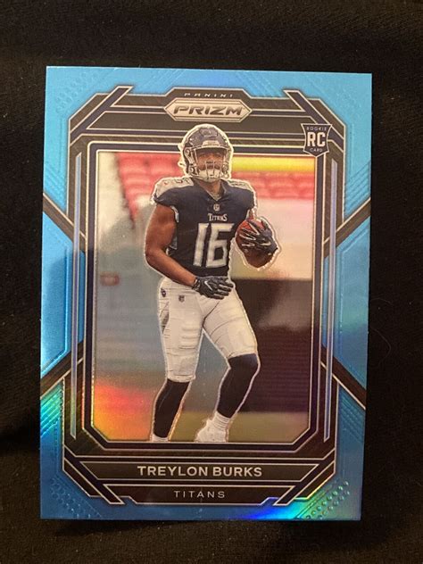 2022 Panini Prizm Football Light Blue Treylon Burks RC 313 Tennessee