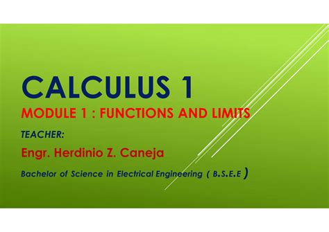 Solution Calculus Module 1 Functions And Limits Studypool