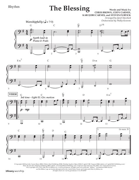 The Blessing Choral Anthem SATB Melody Sheet Music PDF Lifeway