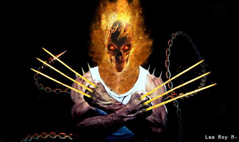 Wolverine Becomes The Ghost Rider By Leeroym On Deviantart