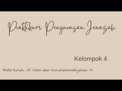 Praktikum Pengurusan Jenazah Semester IV Teknik Industri