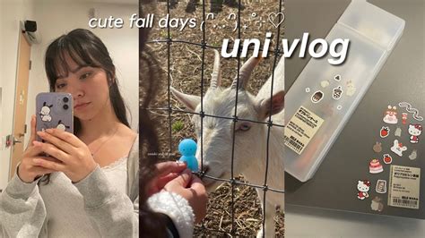 Uni Life Vlog Fall Vibes With Friends Muji Haul Smiski Unboxing