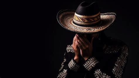 Un Hombre Con Un Sombrero De Vaquero Se Cubre La Cara Con Las Manos