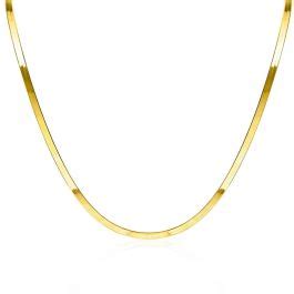 ZINZI Gold Plated Zilveren Platte Slangen Ketting 45cm 3 5mm Breed ZIC2292G