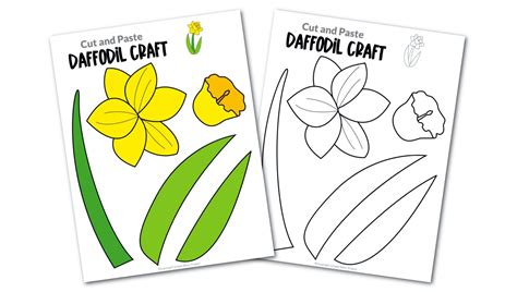 Free Printable Daffodil Craft Template Simple Mom Project Spring