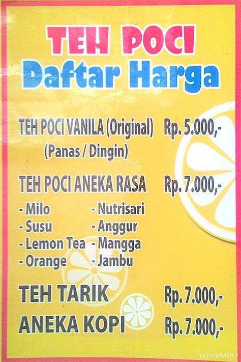 Selalu Diperbarui Menu Teh Cap Poci Bintaro Tangerang