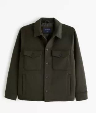 Abercrombie Elevated Wool Blend Shirt Jacket