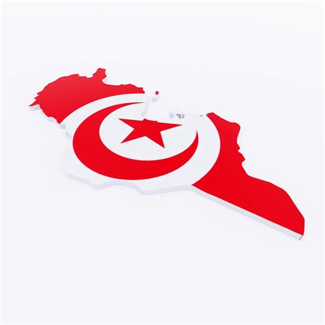 tunisia map  poly  model
