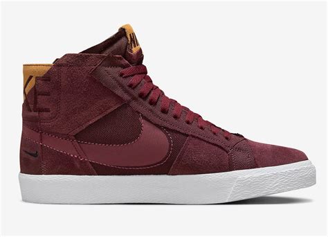 Nike Sb Blazer Mid Night Maroon Dv7898 600 Release Date Where To Buy