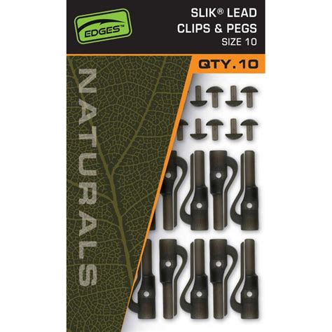 Fox Edges Naturals Slik Lead Clip Pegs Size