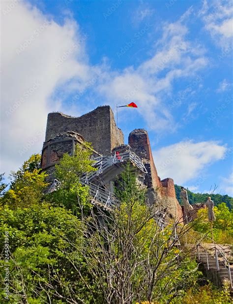 Poenari castle, or citadel, is a ruined castle in Romania, notable for ...