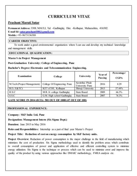 Prashant Resume Pdf