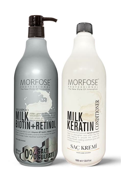 Morfose Salt Free Biotin Shampoo Milk Keratin Hair Conditioner أفضل الماركات التركية