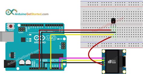 Arduino Display Temperature From Lm35 Sensor On Oled Arduino Tutorial