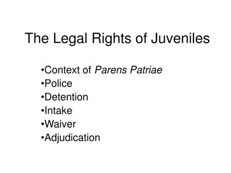 Ppt The Legal Rights Of Juveniles Powerpoint Presentation Free