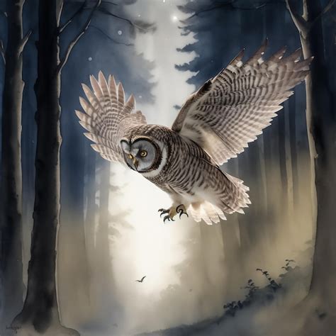 Premium Photo Portrait Of A Tawny Owl In Flight Strix Aluco Action