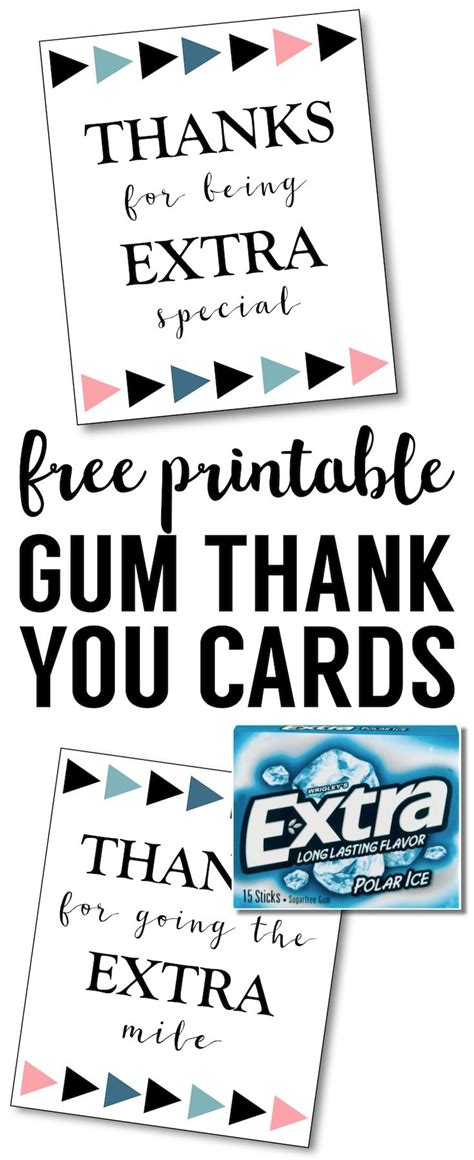 Extra Gum Teacher Appreciation Printable Free