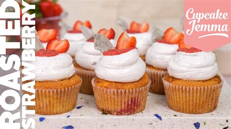 Roasted Strawberry And Mint Cupcakes Recipe And How To Cupcake Jemma