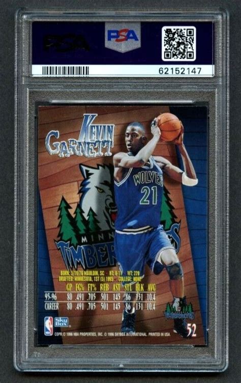 Skybox Z Force Kevin Garnett Psa Mint Timberwolves Ebay