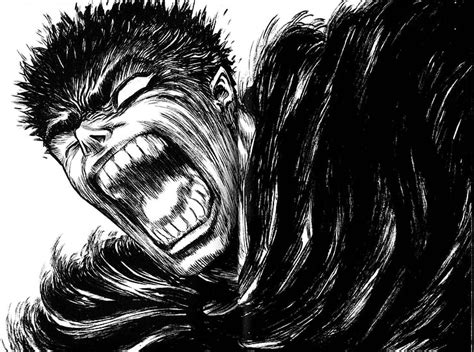 HD wallpaper: growling man manga scene, Berserk, Guts, Kentaro Miura ...