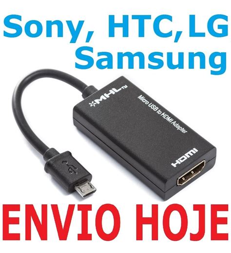 Cabo Adaptador Mhl Hdmi Usb Universal Samsung Sony LG Xiaomi R 49 00