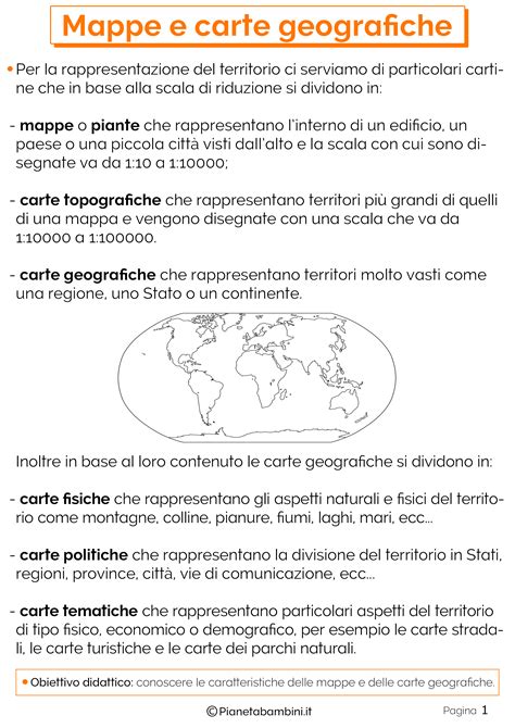 Mappe E Carte Geografiche Schede Didattiche Per La Scuola Primaria