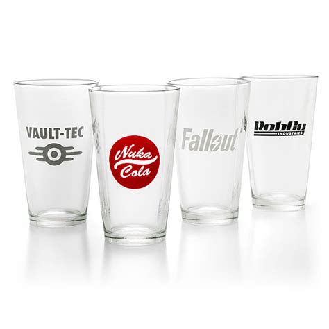 Fallout Pint Glass 4 Pack Geekalerts