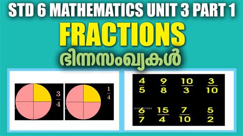 Std Mathematics Unit Fractions Part Scert Kite Victers Std