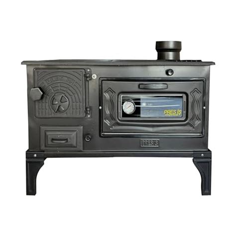 Black Cast Iron Wood Cook Stove With Oven Wood Burning Stove Range