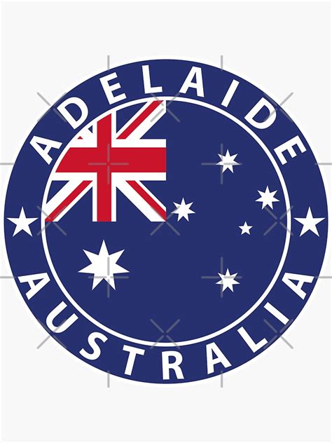 "Adelaide Australia Australian flag flag coat of arms" Sticker for Sale ...