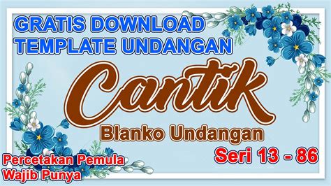 Settingan Blangko Undangan Cantik Seri Buat Kamu Juga Bisa