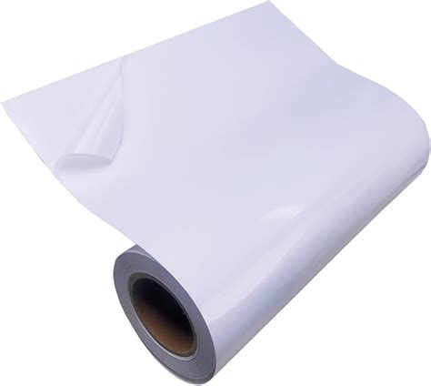 amazoncom printable glossy white vinyl sticker paper roll size