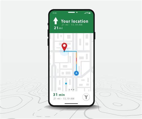 Carte Application De Navigation Gps Ux Concept D Interface Utilisateur