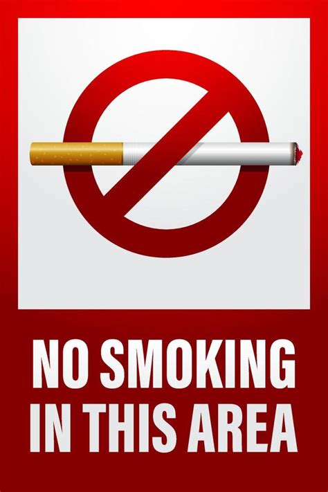 No smoking sign vector design, template warning of no smoking area sticker easy to print 6123143 ...