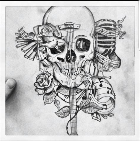 Skull Music Tattoo Design Music Tattoo Designs Skull Tattoo Design Music Tattoos Skull