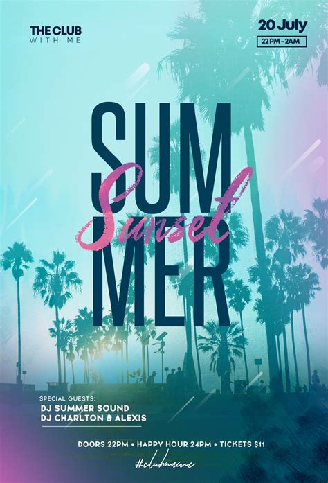 Days Of Summer Flyer Psd Template Artofit