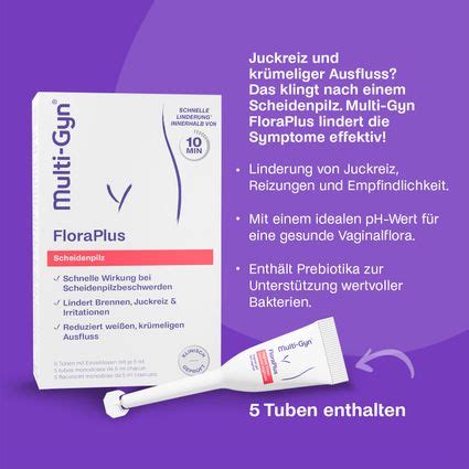 Multi Gyn FloraPlus Schnelle Wirkung Bei Scheidenpilzsymptomen 5x5 Ml