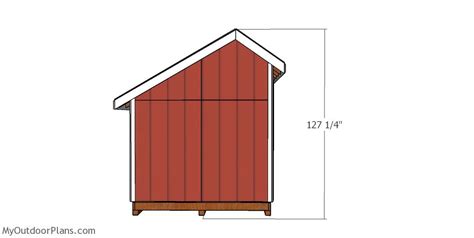 Saltbox Shed Plans Side View Myoutdoorplans