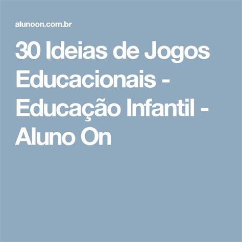 The Words Ideas De Jogoss Educacionais Educacao Infantil Alun On