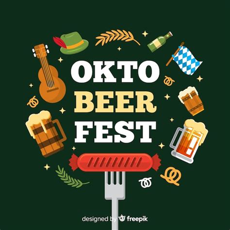 Fondo Del Oktoberfest En Dise O Plano Con Elementos Vector Gratis