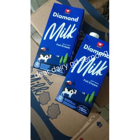 Jual Susu Diamond Uht Milk Full Cream Liter Ml Plain L Kab