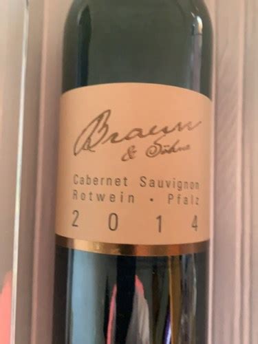 2019 Braun Et Söhne Cabernet Sauvignon Vivino US