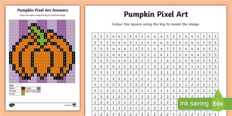 Free Pumpkin Pixel Art Template L Insegnante Ha Fatto