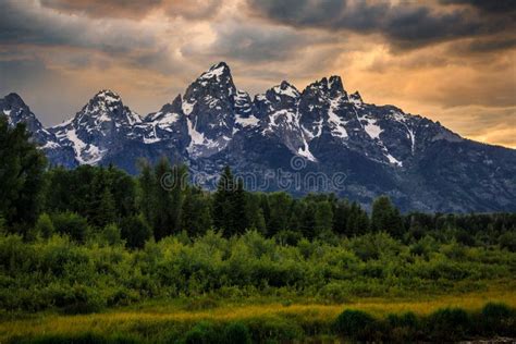 953 Sunset Teton Mountain Range Stock Photos Free Royalty Free